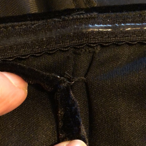 AZAZIE Beautiful Black Velvet High Front Leg Slit Optional Removable Straps S/C - Picture 12 of 16